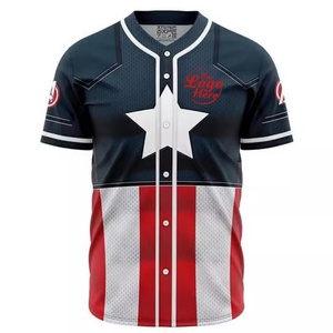 Men's Custom Logo Breathable Quick Dry Short-Sleeved <b>Baseball</b> Jersey Cardigan Loose Uniform <b>Sets</b> Plus Size T-Shirt - Product Image 3