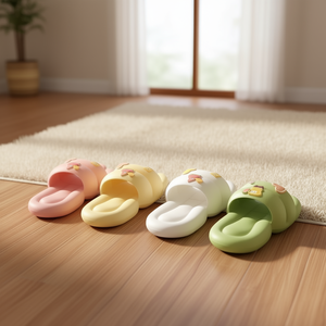 Cartoon <b>Slides</b> Women's Home Slippers Cushioned EVA Sole PVC Upper All Seasons Open Toe Size 36 37 38 39 40 41 - Product Image 2