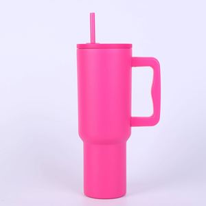 <b>40oz</b> Car Travel H4.0 <b>Handle</b> <b>Tumbler</b> Vacuum Mug Lid Straw Non-Slip Base ODM OEM Custom Brand - Product Image 4