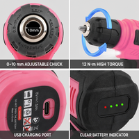 Ensemble de tournevis sans fil 8V, Kit de tournevis électrique 76 pièces avec embouts de perçage, rechargeable par USB pour la réparation à domicile