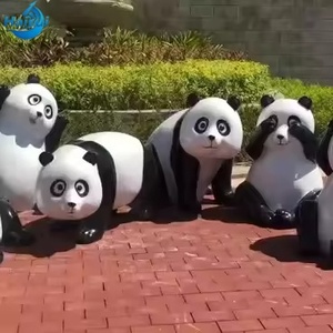 Scultura in Resina a Grandezza Naturale, Ornamento <span class=keywords><strong>di</strong></span> Personaggi Animali Cartoon, <span class=keywords><strong>Immagine</strong></span> <span class=keywords><strong>di</strong></span> Film, Mascotte, Sculture <span class=keywords><strong>di</strong></span> Panda Carine - Product Image 1