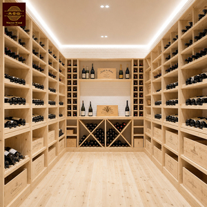<span class=keywords><strong>Cantinetta</strong></span> Vini Moderna di Lusso Personalizzata in Legno Massello di Frassino, Cantina Vini da Incasso a Parete per Casa - Product Image 2