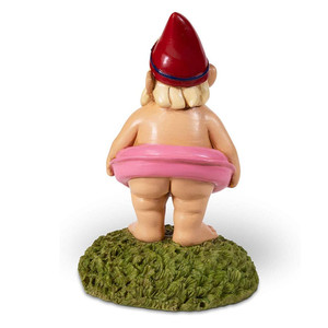 Divertido Gnomo de jardín de resina/poliresina, flamenco, flotador de piscina, estatua de césped, regalo divertido - Product Image 2
