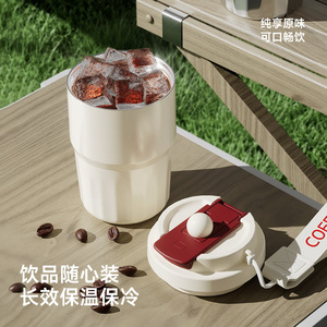 แก้วกาแฟสแตนเลส 316 แก้วน้ำเก็บความร้อนแบบพกพาสำหรับผู้หญิงเดินทาง - Product Image 2