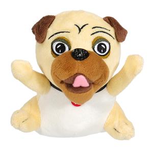 Peluche chien bouledogue assis mignon avec mains levées, grands yeux de dessin animé, chiot en peluche, jouet animal doux, cadeau pour enfants, décoration de la maison - Product Image 1