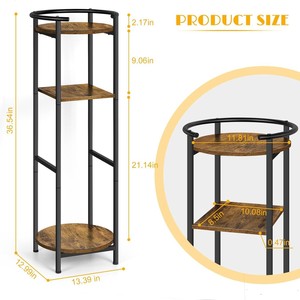 <b>Black</b> wrought iron water bottle storage rack with <b>shelves</b>, living room water dispenser <b>bracket</b>, product storage rack and - Product Image 3