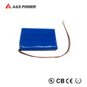แบตเตอรี่ลิเธียมโพลิเมอร์แบบชาร์จได้ UL1642 KC 2S Lipo รุ่น 523450 ความจุ 1000mah 7.4v - Product Image 3