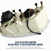Phare avant 24V de haute qualité avec moteur électrique réglable pour bus et autocars Zhongtong – Pièces d'éclairage