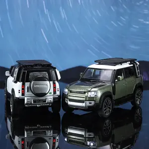 Modelo de Coche de Aleación Land Rover Defender 110 a Escala 1/32, Coche de Juguete Fundido a Presión, Simulación de Vehículo Todoterreno, Modelo con Sonido y Luz, Regalo para Niños - Product Image 3