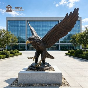 Statue d'aigle en bronze TREVI de grande taille pour l'extérieur, sculpture décorative d'aigle en bronze sur globe pour la décoration de jardin et de place publique - Product Image 4