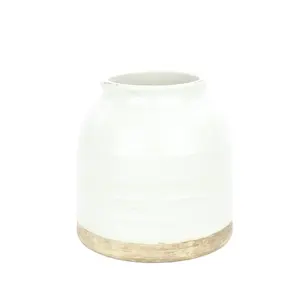 RZPI01 Chinese antique white bamboo pattern decor ceramic vase