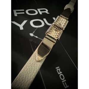 เข็มขัดปรับระดับได้สำหรับผู้หญิง Fiori พร้อมหัวเข็มขัดโลหะผสม โพลีเอสเตอร์ เข็มขัดผ้าลำลองสำหรับสวมใส่ในชีวิตประจำวัน - Product Image 2