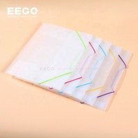 Fournitures de bureau, produits de classement portables imperméables, dossiers extensibles décoratifs en plastique transparent A4 personnalisés