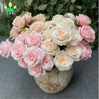 Bouquet de roses artificielles 10 pièces, fausses fleurs décoratives, pour mariage, photographie