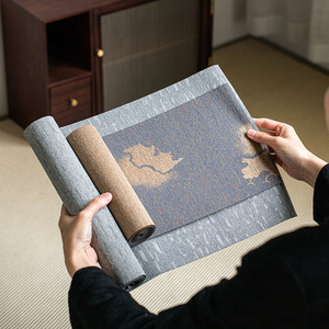 Tapis de thé de style chinois Cloud Pavilion, forme irrégulière, résistant à la chaleur, pour la cérémonie du thé à domicile, pour le thé Kung Fu - Product Image 2