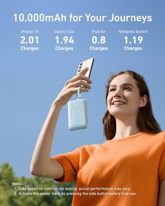 Anker Zolo Power Bank 10.000 mAh 30W Max Mini Power Banks con certificación MFi Lightnin y cable dual de viaje de la batería de energía de viaje de la batería - Product Image 6