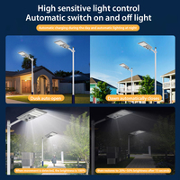 Lampe solaire LED intelligente intégrée résistante aux intempéries, 60W 80W 100W, haute luminosité, batterie rechargeable, lampe extérieure, LST-YL