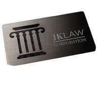 Cartes en métal personnalisées Cartes en métal brossé de haute qualité Impression de logo Gunmetal Cartes de visite d'adhésion
