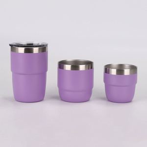 Double Wall Coffee Mug Drinkware Tumbler Stainless Steel Thermos Cup with Lids Travel Mug for <b>Hot</b> and Cold <b>Drinks</b> - Product Image 1