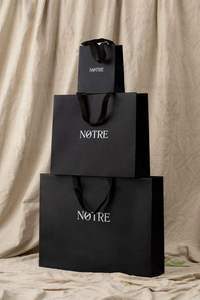 ถุงของขวัญกระดาษลายดอกไม้สำหรับเสื้อผ้าบูติกกระเป๋าของชำร่วยไฮเอนด์ - Product Image 2
