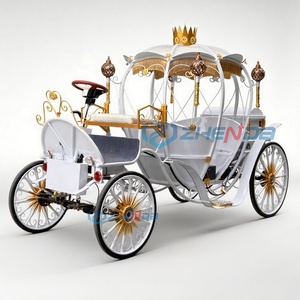 Chariot de princesse Cendrillon en acier, couleur personnalisée, électrique, de luxe, pour mariage et décoration extérieure - Product Image 1