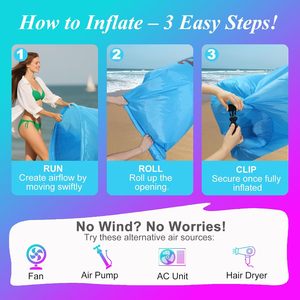 Lazy Minimalist Modern <b>Inflatable</b> <b>Sofa</b> Music Festival Camping Picnic Adult Reclining Portable Air Bed Outdoor Thickened Oxford - Product Image 4