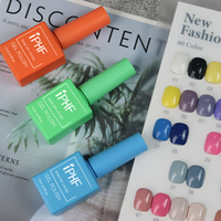 IPHF 15ml Uv Gel Vernis À Ongles Logo Personnalisé 60 Couleurs Macaron Soak Off Uv Gel Vernis À Ongles