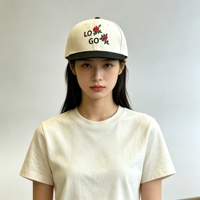 Casquette de baseball personnalisée brodée avec motif lettre, style décontracté unisexe, 100 % polyester, ajustable, vente en gros