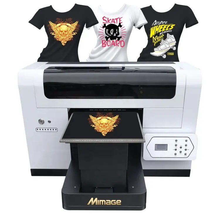 Mimage dijital t-shirt uv flatbed BASKI MAKİNESİ A3 dtg yazıcı için pamuk kumaş çorap/havlu/keten çantalar