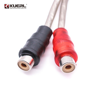 Câble audio RCA KUERL mâle-femelle pour système audio de voiture, câble répartiteur de signal stéréo avec gaine en PVC - Product Image 1