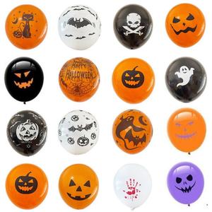 12inch Custom Printed Pumpkin Latex Party Decoration Helium Balon Globo Orange Happy Halloween <b>Balloon</b> Ballons Set for Halloween - Product Image 5