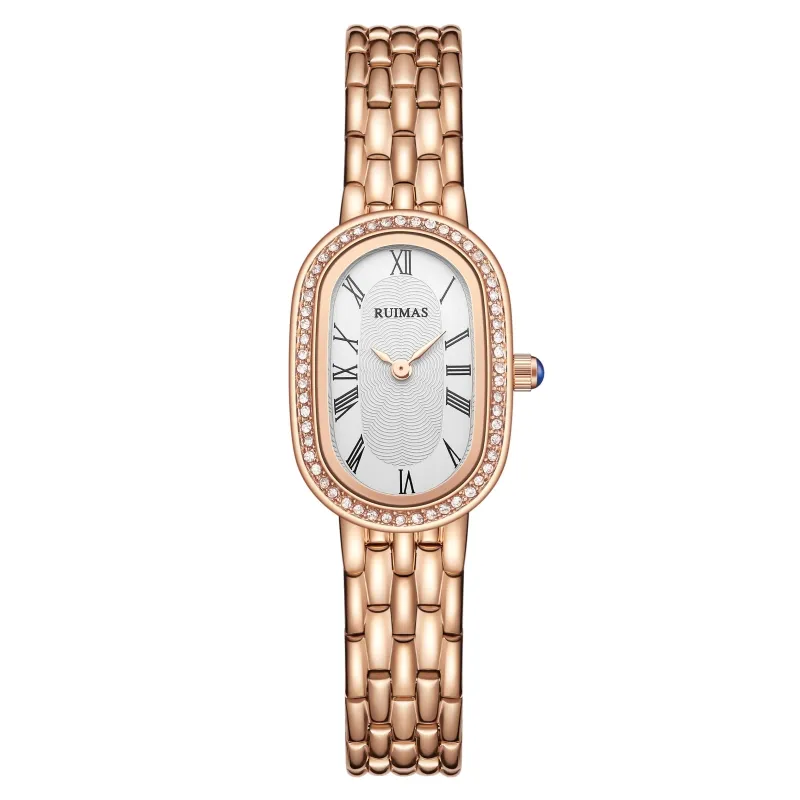 Montre de luxe pour femme, marque oem, bracelet en acier, grand diamant, style japonais, carré