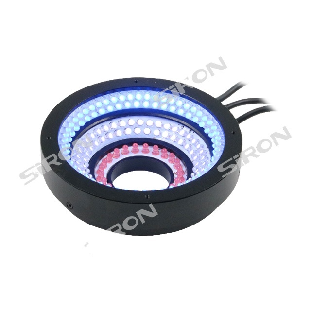 SiRON K732 Series Machine Vision Ring Light Source with Red/Green/Blue/White LEDs 24V DC -10C to +60C Operating Temp