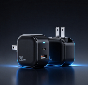 Lightweight Portable 20W Dual Output USB-C USB A Quick Charge Wall Adapter - Product Image 4