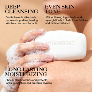 KORMESIC 100g <span class=keywords><strong>Savon</strong></span> en Gros Marque Privée 10X Nettoyant Beauté Blanchissant à l'Arbutine, Niacinamide, Acide Kojique et <span class=keywords><strong>Beurre</strong></span> de Karité - Product Image 3