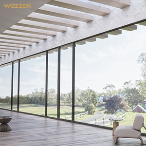 Wazzor ฉนวนกันเสียงสำหรับวิลล่าระเบียงหน้าต่างอลูมิเนียมอัลลอยด์แบบทันสมัยสำหรับหน้าต่างห้องเก็บเสียง - Product Image 1