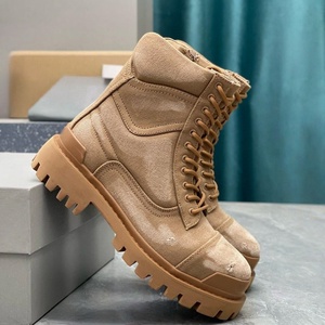 Botas de Diseñador Originales de Primera Calidad, Botas de Hombre con Cierre y Suela Gruesa, Estilo Retro, Nuevas y Populares para Invierno - Product Image 3