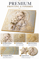Planche Shikishi Anime Personnalisée pour Autographes et Signatures, avec Feuille d'Or, Souvenir de Cérémonie pour Fans, Cadeau de Collection