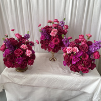 IFG Boule de fleurs moderne et économique de 35 cm sur vase pour arrangements de table de mariage et dîner