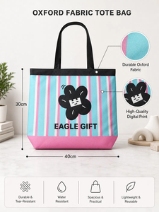 Bolso de Mano de Lujo para Mujer, Bolso Tote Plegable de Gran Capacidad, de Algodón Oxford Resistente, para Compras, Venta al Por Mayor - Product Image 5
