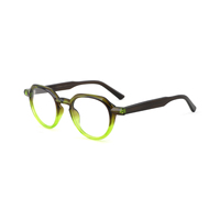 Montura de Gafas Redondas de Acetato, Estilo Clásico Vintage, para Hombre y Mujer