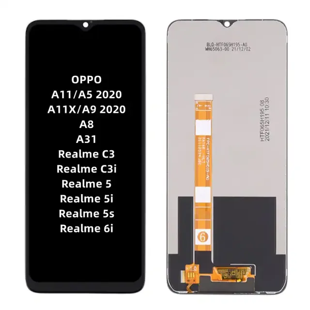 For OPPO A11 A11X A8 A31 A5 A9 2020 Realme C3 C3i 5 5i 5s 6i LCD Display Touch Screen Digitizer Assembly Replacement Parts LCDs