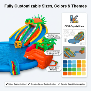 Ceyu Parque Acuático Inflable Comercial de PVC Resistente, Parque de Diversiones Móvil con Piscina con Marco para Todas las Edades - Product Image 5