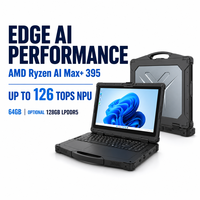 Portátil Robusto AMD Ryzen AI Max+ con 126 TOPS de Computación Edge AI, Pantalla de 15.6 Pulgadas, 1000 nits, 64 GB de RAM, 1 TB SSD, Windows 11, Batería Intercambiable en Caliente