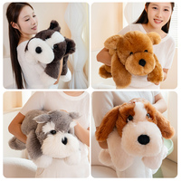 Nouvel oreiller en peluche pour chien, marron et blanc, personnalisé, vente en gros, pour soulager l'anxiété et la relaxation à domicile