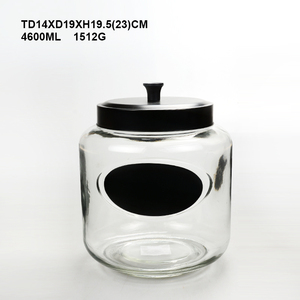 Large Food Storage Glass Containers with Black Metal Lids/<strong>Laundry</strong> Pods Container/<strong>Laundry</strong> Room Organization <strong>Jars</strong> 0.8Gallon - Product Image 5