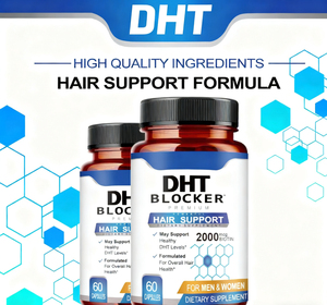 Complément DHT Blocker pour la croissance des cheveux, extrait de palmier nain en capsules 2000mcg, biotine pour hommes et femmes, vitamines pour des cheveux épais et forts. - Product Image 2