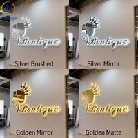 Enseigne lumineuse LED personnalisée pour salon de beauté, panneau publicitaire, enseigne lumineuse, logo lumineux 3D, enseigne en lettres dorées LED pour entreprise