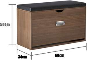 <span class=keywords><strong>Scarpiera</strong></span> Salvaspazio in Legno <span class=keywords><strong>Panca</strong></span> a Più Livelli <span class=keywords><strong>con</strong></span> Cuscino in Pelle Arredo Casa per Ingresso di Lusso - Product Image 5