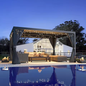 Pérgola Inteligente de Aluminio con Persianas Ajustables Motorizadas, Impermeable y Ecológica para Balcón o Patio, Tamaños Personalizables - Product Image 4